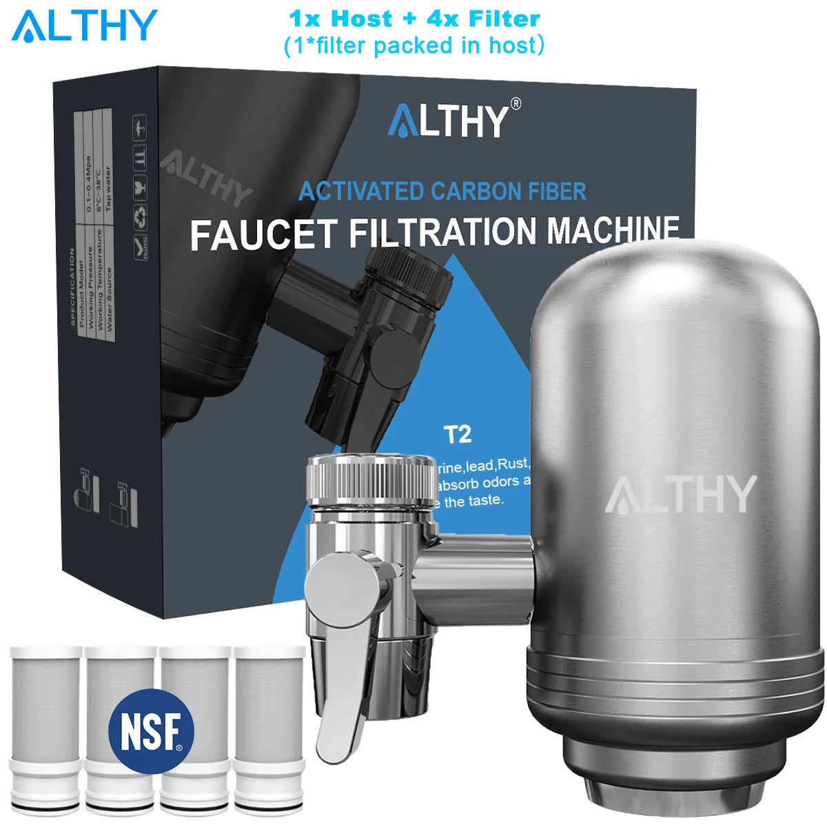 Stainless Steel Faucet Tap Water Filter Purifier System