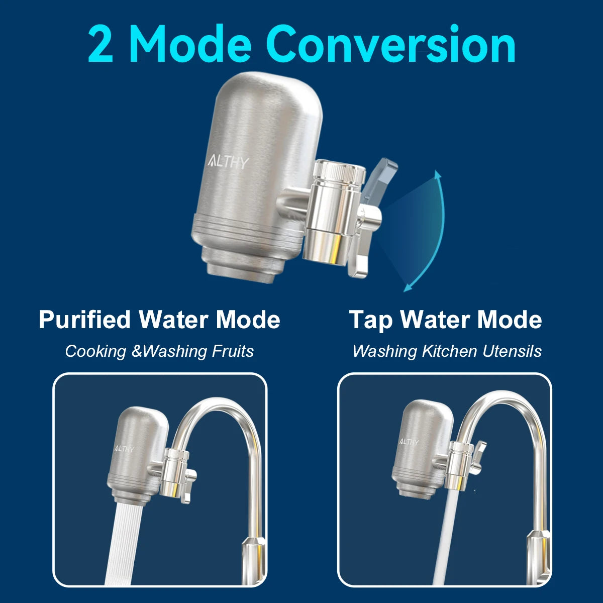 Stainless Steel Faucet Tap Water Filter Purifier System