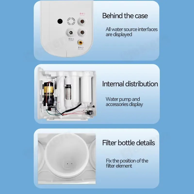 RO Reverse Osmosis Water Filter System Direct-drinking Tankless Large Flow Water Filter 400G 600G Pure