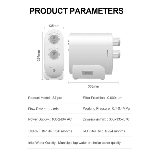 400G 5 Stage Filter Element Under Sink Reverse Osmosis System Water Purifier For Home