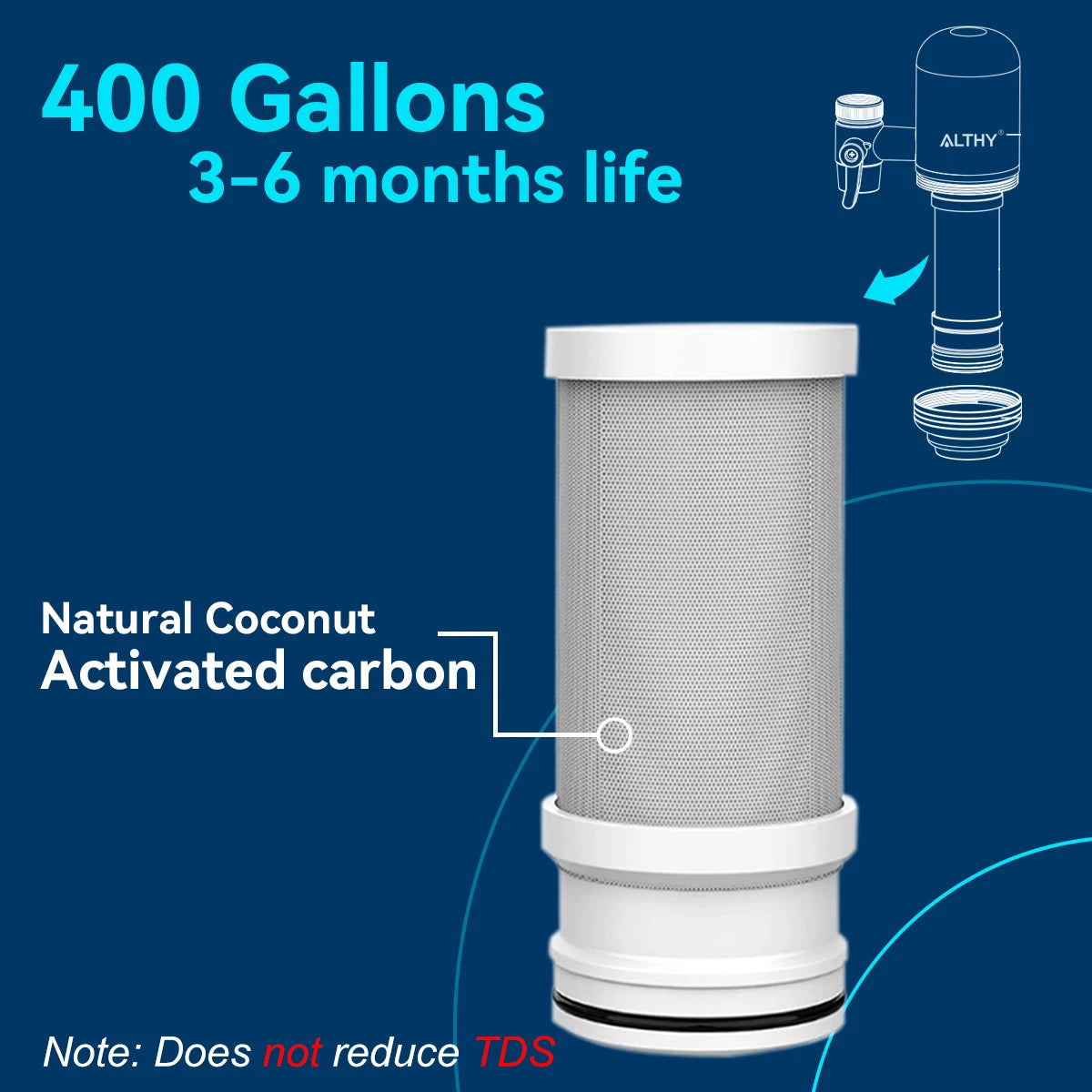 Stainless Steel Faucet Tap Water Filter Purifier System