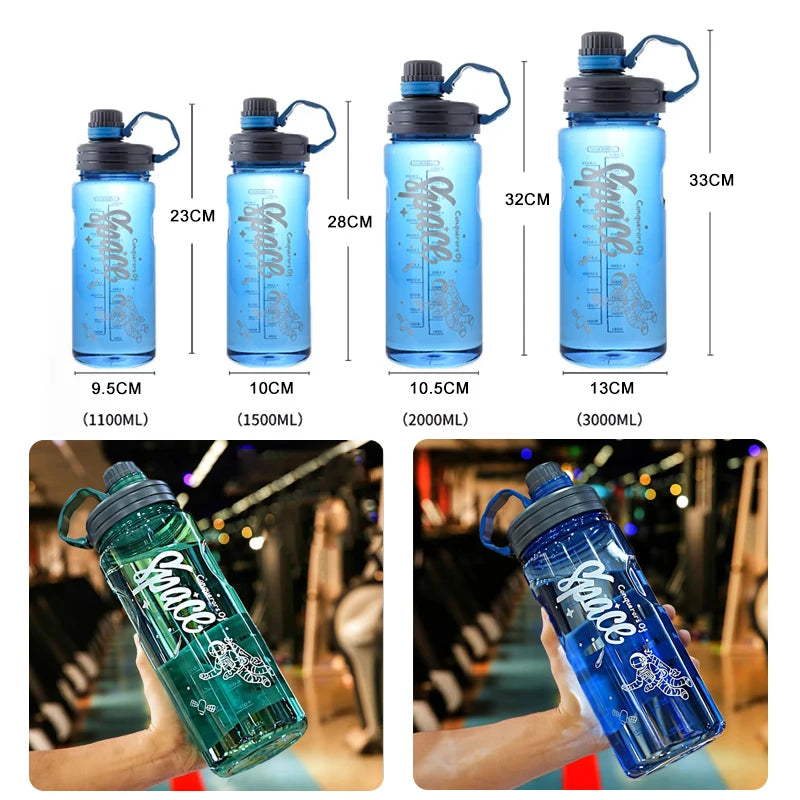 Prana Water - 2L 3L Large Capacity Sport Water Bottle With Filter Eco-Friendly Plastic Water Cup Portable Fitness Drink Bottle Kettle BPA Free