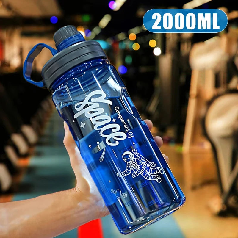 Prana Water - 2L 3L Large Capacity Sport Water Bottle With Filter Eco-Friendly Plastic Water Cup Portable Fitness Drink Bottle Kettle BPA Free