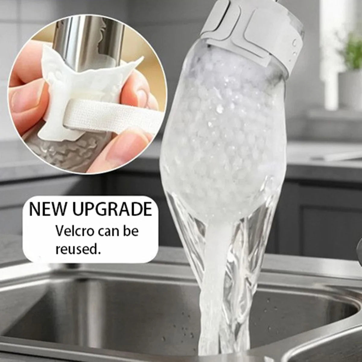 Sink Faucet Filter Bag Universal Faucet Filter Anti-splash Thickened Faucet Filter With Velcro Tap Water Filter Bag